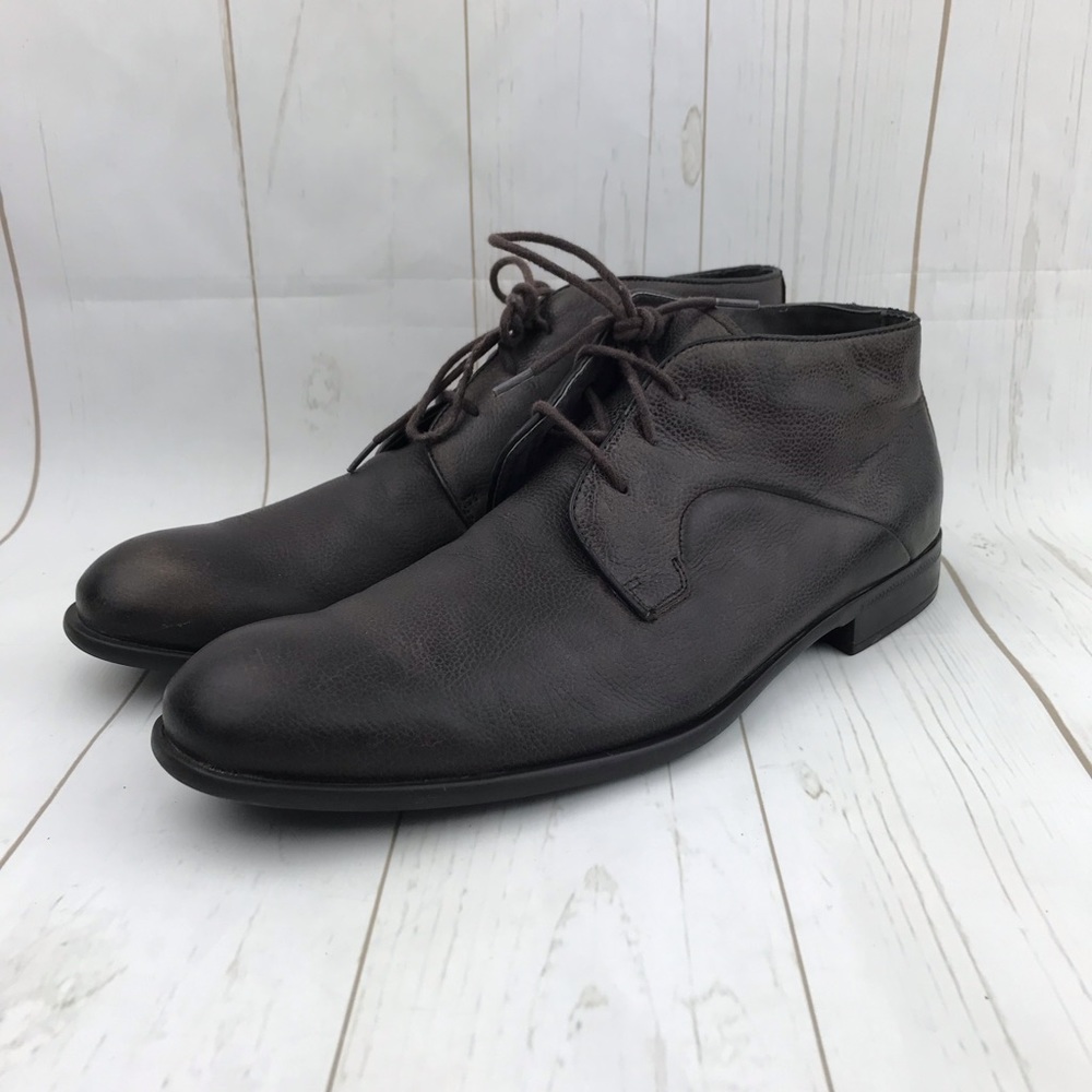 John Varvatos Brown Men Leather Boots 11.5